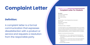 Complaint Letters